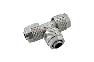 Metalowy trójnik (złączka) skręcana typu "T" (średnica 6 mm)