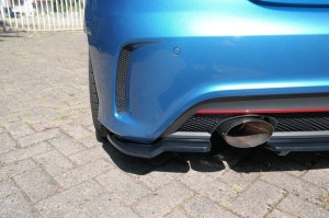 Tylne boczne splittery Mercedes-Benz W176 AMG-Line Przedlift (czarny mat)