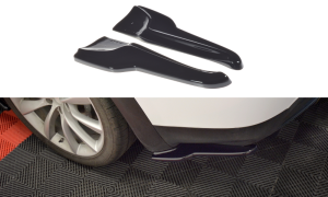 Tylne boczne splittery V2 Tesla Model X (czarny połysk)