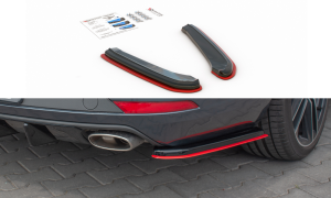 Tylne boczne splittery V2 Seat Leon Cupra MK3 ST Polift (czarny mat)