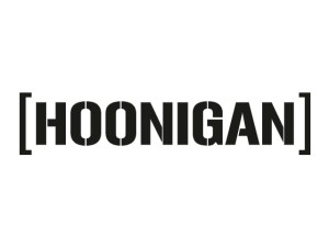 Naklejka "HOONIGAN" 15 cm (czarna)