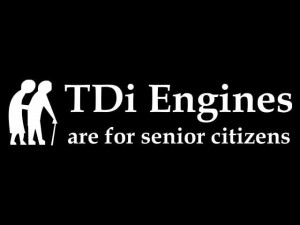 Naklejka "TDI Engines" 20 cm (biała)