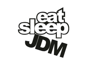 Naklejka "Eat sleep JDM" 10 cm (czarna)