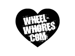 Naklejka "Wheel Whores" 10 cm (czarna)