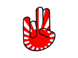 Naklejka "JDM shocker hand - rączka" 10 cm