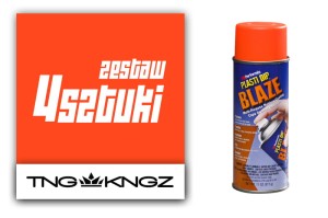 Zestaw PlastiDip Blaze do pomalowania 4 felg 17-19" - kolor pomarańczowy fluorescencyjny