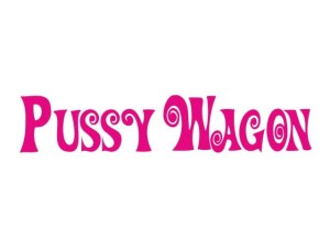 Naklejka "Pussy Wagon" 15 cm (różowa)