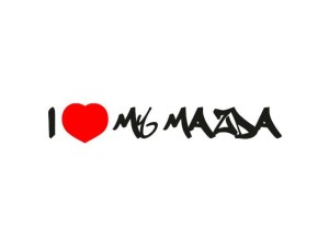 Naklejka "I love my MAZDA" 20 cm (czarna)
