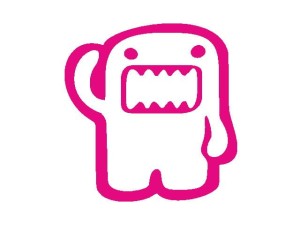 Naklejka "Domokun" 10 cm (różowa)