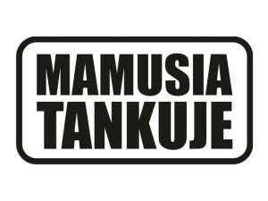 Naklejka "Mamusia tankuje" 15 cm (czarna)