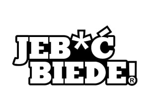 Naklejka "Je*ać biedę" 13 cm (czarna)