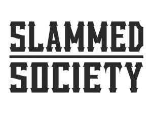 Naklejka "Slammed Society" 15 cm (czarna)