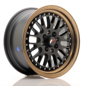 Felga aluminiowa JR Wheels JR10 15x7 ET30 4x100/108 Matt Black w/Anodized Bronze Lip