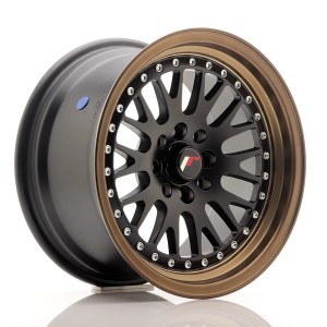 Felga aluminiowa JR Wheels JR10 15x8 ET20 4x100/108 Matt Black w/Anodized Bronze Lip