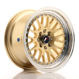 Felga aluminiowa JR Wheels JR10 15x8 ET20 4x100/108 Gold w/Machined Lip