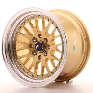 Felga aluminiowa JR Wheels JR10 15x9 ET10 4x100/114 Gold w/Machined Lip
