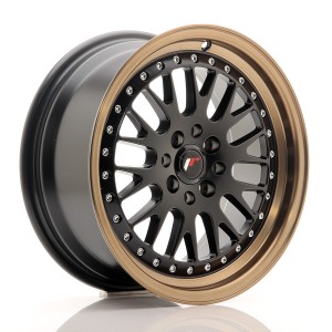 Felga aluminiowa JR Wheels JR10 16x7 ET30 4x100/108 Matt Black w/Anodized Bronze Lip