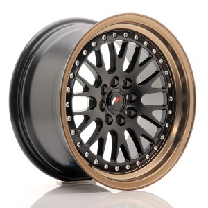 Felga aluminiowa JR Wheels JR10 16x8 ET20 4x100/108 Matt Black w/Anodized Bronze Lip