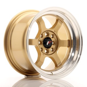 Felga aluminiowa JR Wheels JR12 15x8,5 ET13 4x100/114 Gold w/Machined Lip