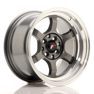 Felga aluminiowa JR Wheels JR12 15x8,5 ET13 4x100/114 Gun Metal w/Machined Lip