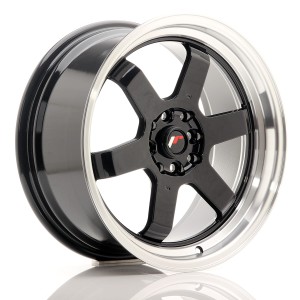 Felga aluminiowa JR Wheels JR12 17x8 ET33 4x100/114 Gloss Black w/Machined Lip