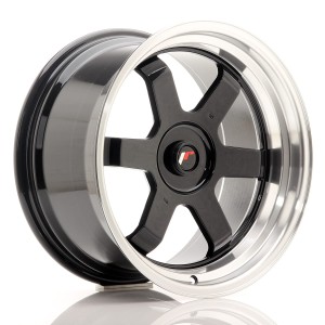 Felga aluminiowa JR Wheels JR12 17x9 ET25 BLANK Gloss Black w/Machined Lip