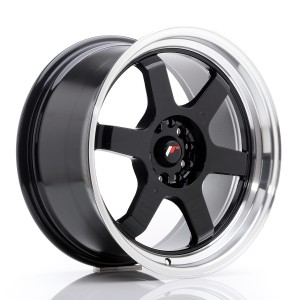 Felga aluminiowa JR Wheels JR12 18x9 ET25 5x114/120 Gloss Black w/Machined Lip