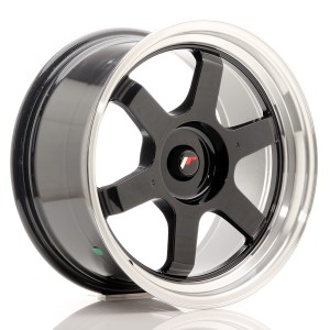 Felga aluminiowa JR Wheels JR12 18x9 ET25-27 BLANK Gloss Black w/Machined Lip