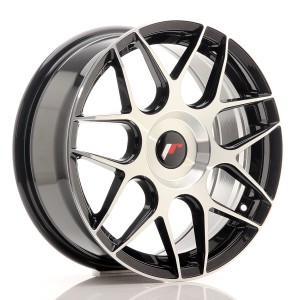 Felga aluminiowa JR Wheels JR18 17x7 ET20-40 BLANK Gloss Black Machined Face