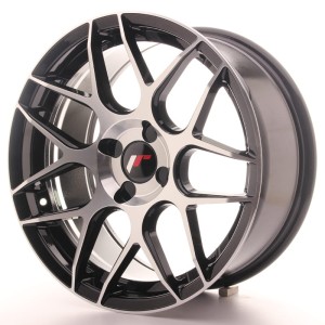 Felga aluminiowa JR Wheels JR18 17x8 ET25-35 4H BLANK Gloss Black Machined Face