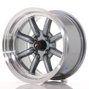 Felga aluminiowa JR Wheels JR19 14x8 ET-13 4x100 Gun Metal w/Machined Lip