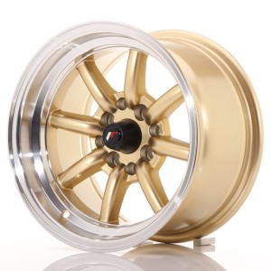 Felga aluminiowa JR Wheels JR19 14x8 ET-13 4x100/114 Gold w/Machined Lip
