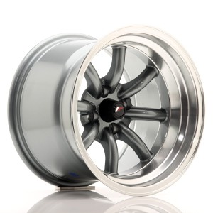 Felga aluminiowa JR Wheels JR19 15x10,5 ET-32 4x100 Gun Metal w/Machined Lip