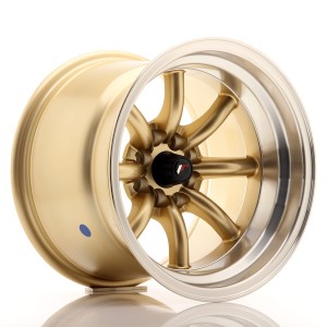 Felga aluminiowa JR Wheels JR19 15x10,5 ET-32 4x100/114 Gold w/Machined Lip
