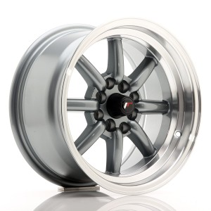 Felga aluminiowa JR Wheels JR19 15x8 ET0 4x100/114 Gun Metal w/Machined Lip