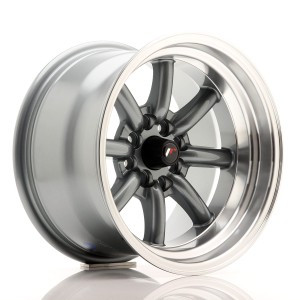 Felga aluminiowa JR Wheels JR19 15x9 ET-13 4x100/114 Gun Metal w/Machined Lip