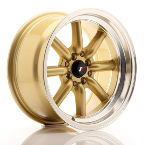 Felga aluminiowa JR Wheels JR19 16x8 ET0 4x100/114 Gold w/Machined Lip
