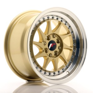 Felga aluminiowa JR Wheels JR26 15x8 ET25 4x100/108 Gold w/Machined Lip