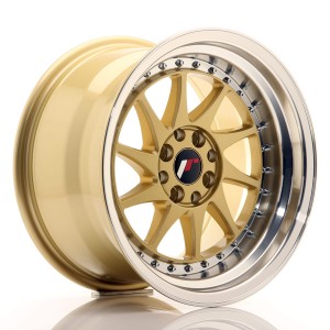 Felga aluminiowa JR Wheels JR26 16x9 ET20 4x100/108 Gold w/Machined Lip
