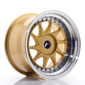 Felga aluminiowa JR Wheels JR26 17x10 ET20-25 BLANK Gold w/Machined Lip