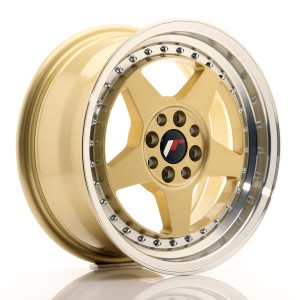 Felga aluminiowa JR Wheels JR6 15x7 ET35 4x100/114 Gold w/Machined Lip