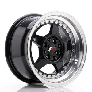 Felga aluminiowa JR Wheels JR6 15x8 ET25 4x100/108 Gloss Black w/Machined