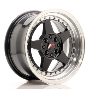 Felga aluminiowa JR Wheels JR6 16x8 ET25 4x100/108 Gloss Black w/Machined