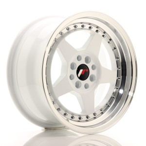Felga aluminiowa JR Wheels JR6 16x8 ET25 4x100/108 White w/Machined Lip