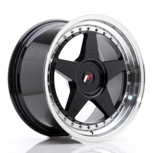 Felga aluminiowa JR Wheels JR6 18x9,5 ET20-40 BLANK Gloss Black w/Machined