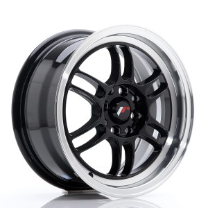 Felga aluminiowa JR Wheels JR7 15x7 ET38 4x100/114 Gloss Black w/Machined Lip