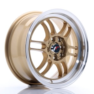 Felga aluminiowa JR Wheels JR7 15x7 ET38 4x100/114 Gold w/Machined Lip