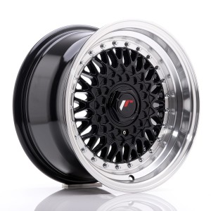 Felga aluminiowa JR Wheels JR9 15x8 ET20 4x100/108 Gloss Black w/Machined Lip