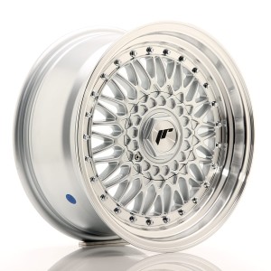 Felga aluminiowa JR Wheels JR9 16x7,5 ET25 4x100/108 Silver w/Machined Lip+Silver Rivets