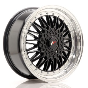 Felga aluminiowa JR Wheels JR9 18x8 ET35-40 BLANK Gloss Black w/Machined Lip